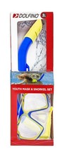 Dolfino Youth Mask and Snorkel 2 Piece Set for Children Blue/Yellow D0809366