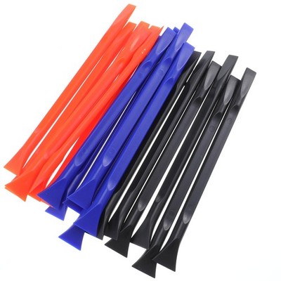 18 Pcs Non-Scratch Plastic Scraper, Cleaning Tool Crevice Black, Blue, Orange