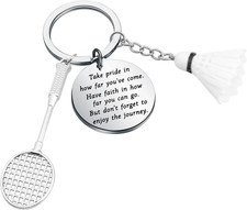 Badminton Keychain Badminton Racket Pendant Gifts Sports Ball Inspirational Gift