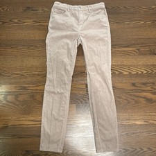 LOFT High Waist Skinny Corduroy Pants in Beige size 27/4