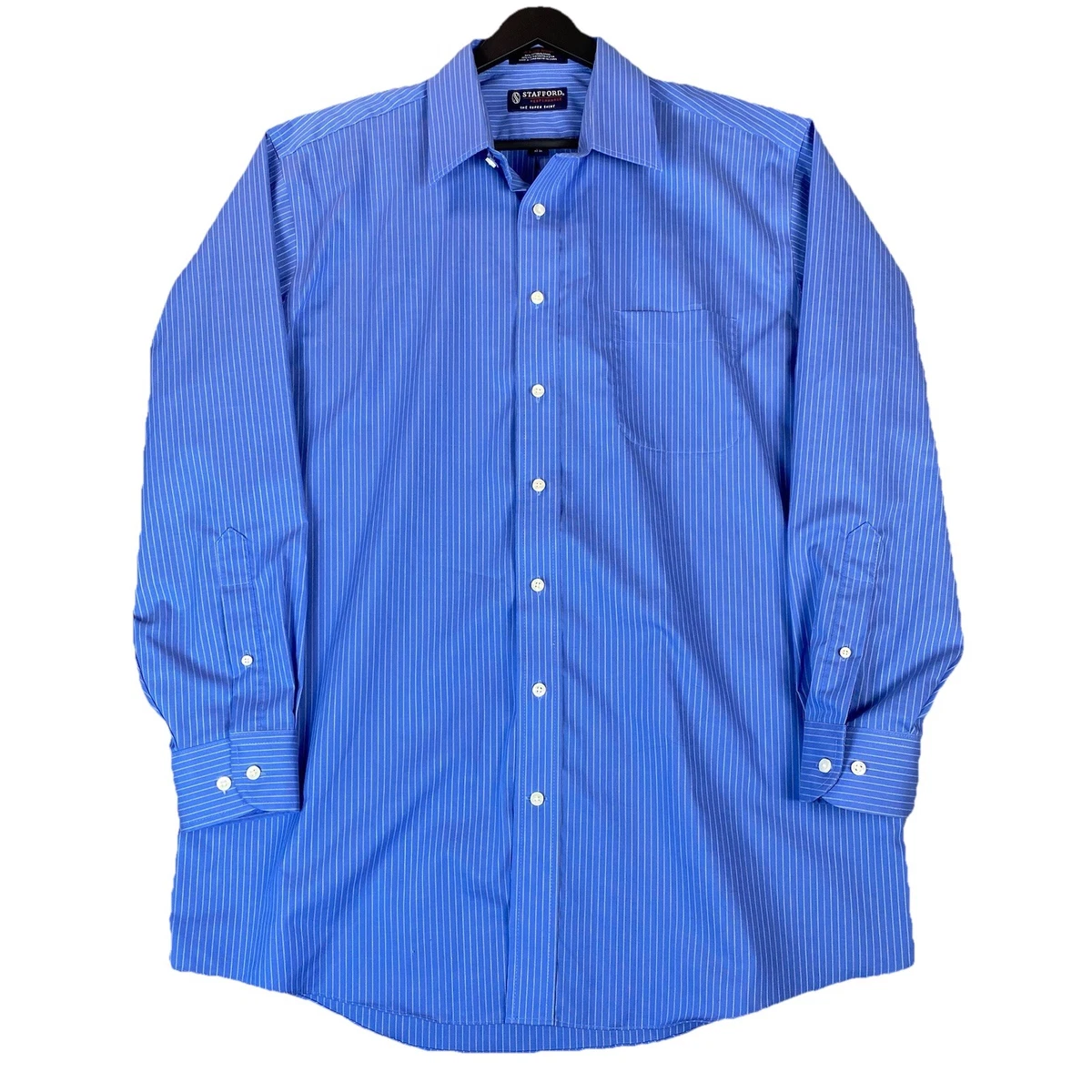 Stafford Blue Classic Fit Dress Shirts for Men for sale | eBay