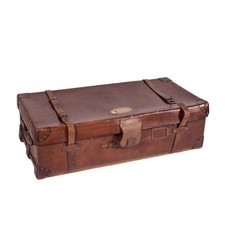 Baule Inglese Vintage in Cuoio - Anni 20 Inghilterra