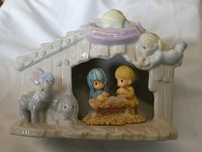 VINTAGE ENESCO PRECIOUS MOMENTS NATIVITY NITE LITE W/O BOX 56511 W/LIGHT