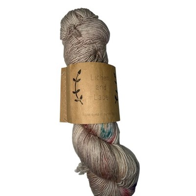 New Lichen and Lace 1ply Superwash Merino Fingering Yarn ''Pressed Flowers'' Knit