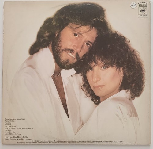 Barbara Streisand Guilty 12" Vinyl Gatefold LP 1980 w/Barry Gibb Woman In Love - Picture 2 of 5