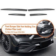 4x Front Bumper Side Air Vent Trims For Benz CLE Coupe C236 2024 Carbon Style
