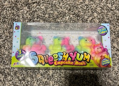 Squeesh Yum Cupcake Bear 3 Pack Tri Die Colors 