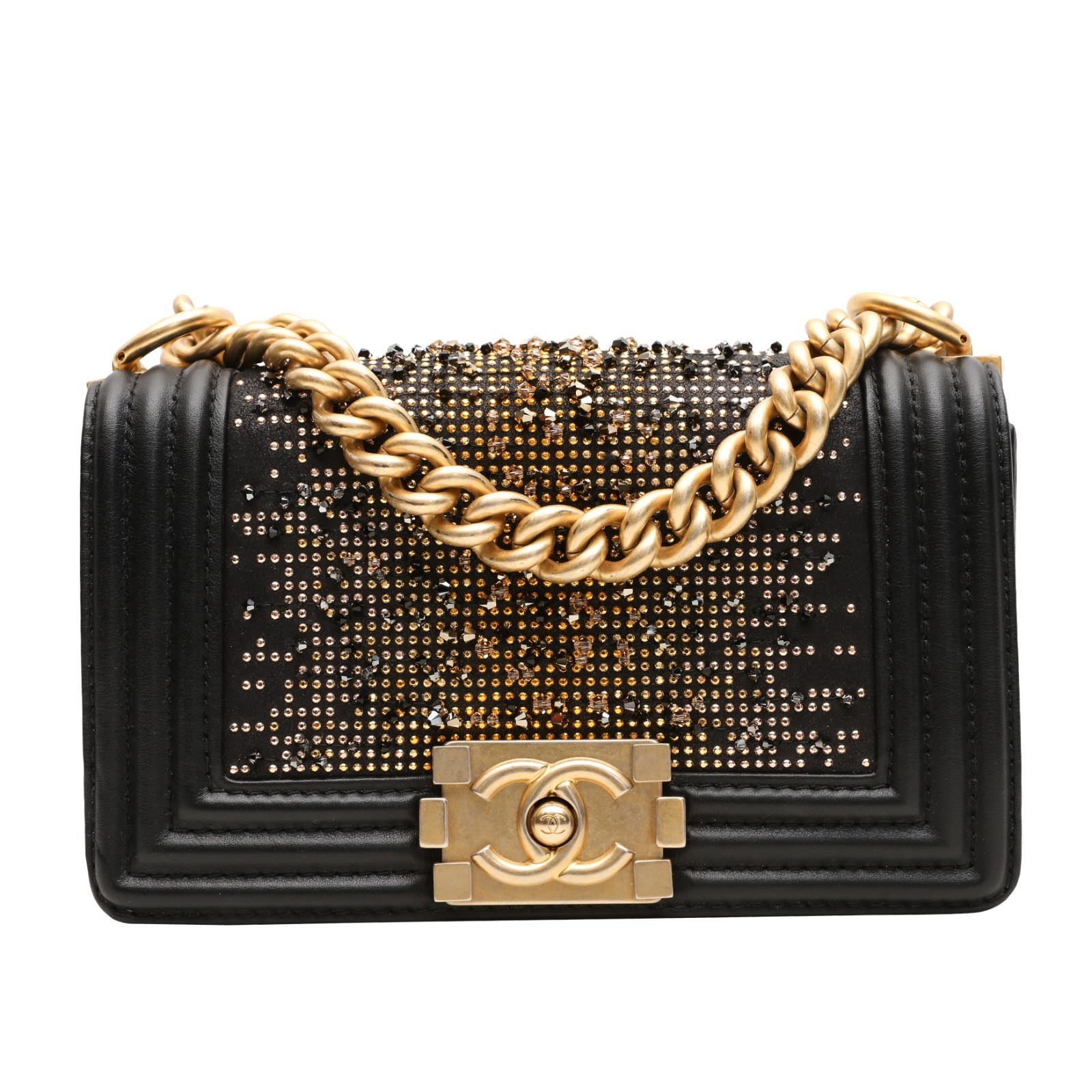 Chanel Crystal Embellished Boy Flap Bag in near perfect condition