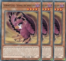 yugioh 3x Schwarzflügel - Schamal der Sandsturm L5DD-DEC13 COMMON DEUTSCH