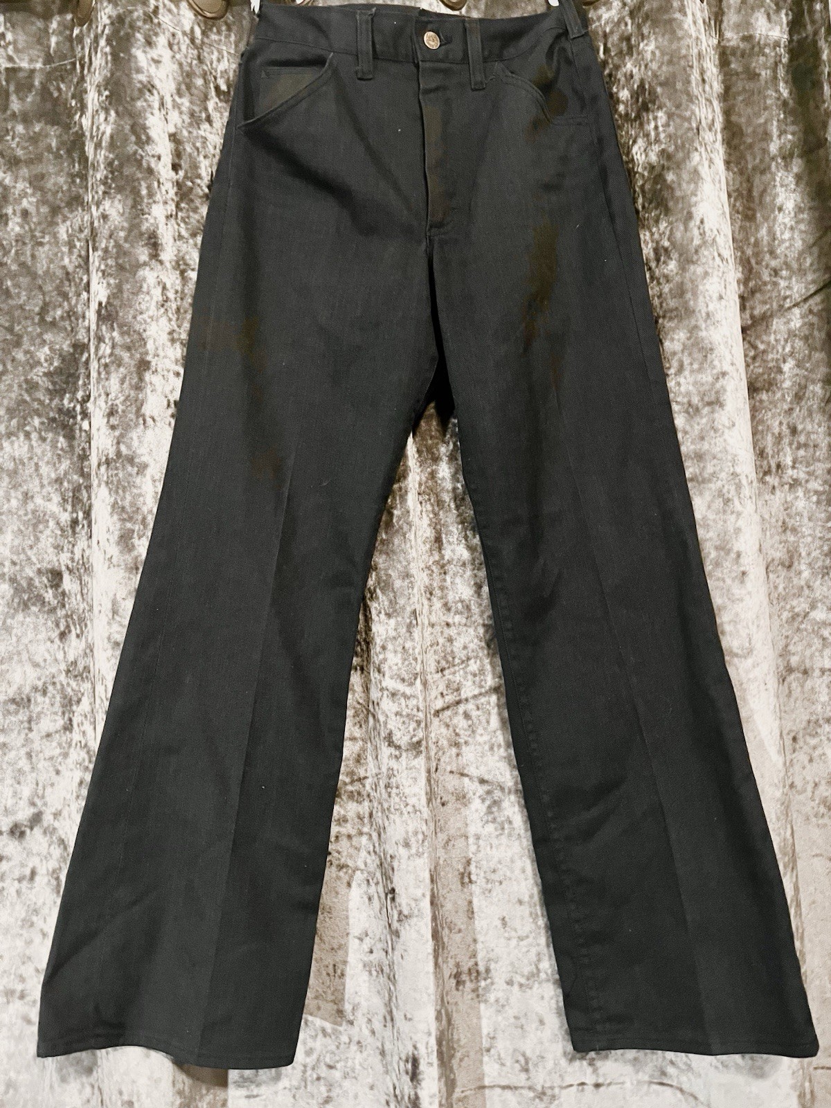 's Jeans Blue Denim Cotton Button Back Pocket Solid