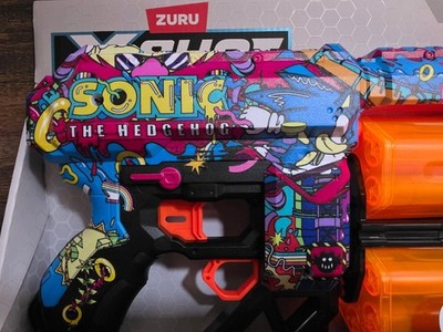 Zuru XShot Skins Sonic Hedgegog  w/ 12 Foam Darts - NEW