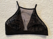 Victoria Secret bralette SMALL black mesh lace wire free Dream Angels NWT 2016
