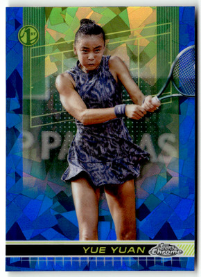 Topps Chrome Tennis 2024 No. 7 Yue Yuan Sapphire Refractor