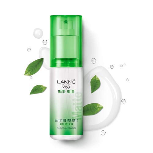 Lakme 9 To 5 Moist Matte Mattifying Face Toner 60ml with Green Tea Cleansing - Picture 2 of 4