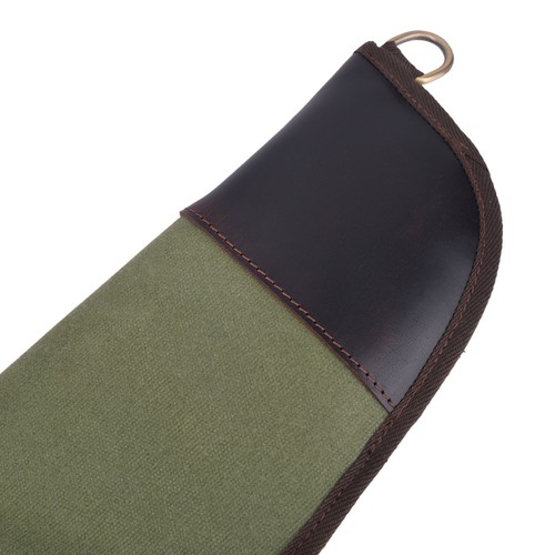 Custodia per pistola 53 pollici vintage in pelle tela borsa per fucile custodia per pistola in verde - Foto 6 di 10
