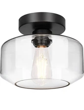 flush mount ceiling light fixture Clear Glass