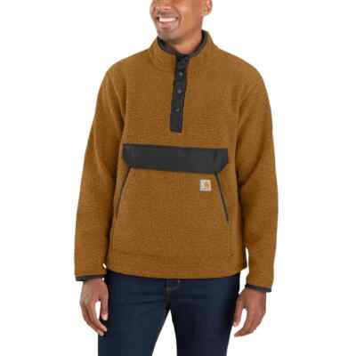 NEW Carhartt 104991 Relaxed Fit Fleece Jacket - Snap Neck Size 2XL