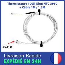 100K NTC 3950 Glass Sealed Thermistor Temperature Sensor With XH2.54-2P Terminal