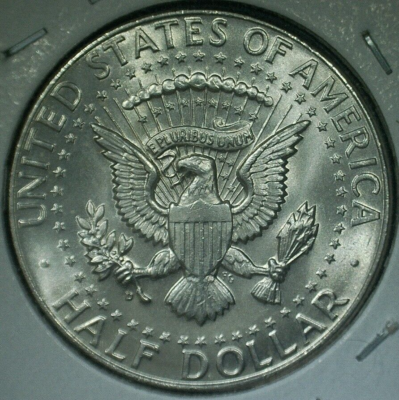 1964-D Kennedy Half Dollar - Type 1, 90% Silver - MS GEM BU