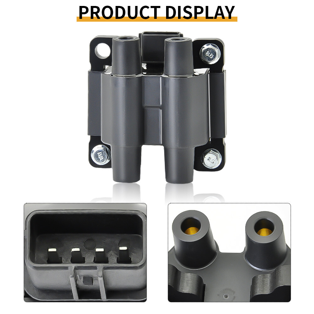 OEM Ignition Coil & 4X Iridium Spark Plugs & Wires for Subaru Impreza 2.5L UF538