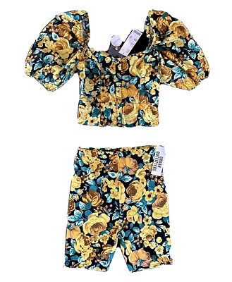 Laura Ashley Floral Set Cottagecore Prairie Puff Sleeve 90s Homestead Retro New 