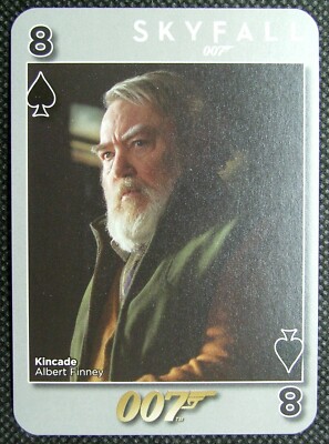1 x Spielkarte James Bond 007 Skyfall Albert Finney 8 Pik