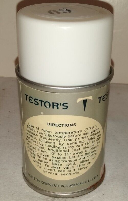 1964 ED BIG DADDY ROTH SILVER UNDERCOAT TESTORS MODEL CAR SPRAY PAINT 21R MINT