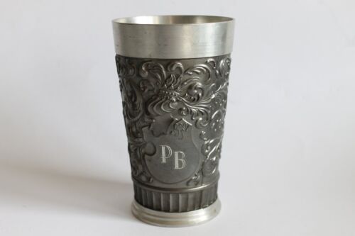 Vintage German PB 92 % Wood Grouse Feinzinn Pewter Cup - Picture 1 of 8