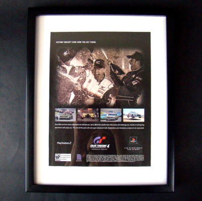 Gran Turismo 4 Framed Print Advertisement Poster Original PS2