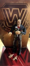 Mattel WWE Elite Mean Gene Okerlund Wrestlemania 39 Action BAF Build A Figure 6”