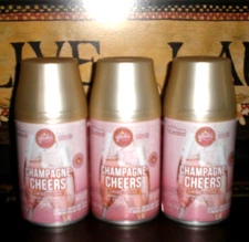 (3) Glade Automatic Spray Can Refills Notes of Champagne and White Peach