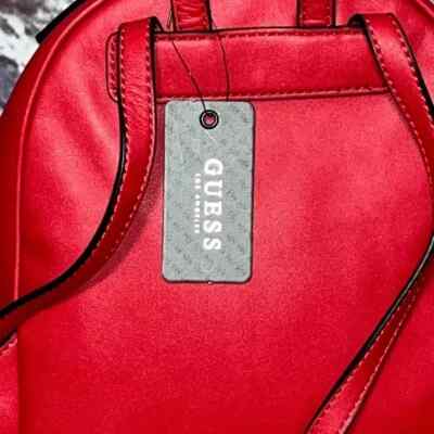 Guess Red Mini Backpack Handbag NWT Guess | Bags | Blazin Red Mini Backpack By Guess | Poshmark main image 4