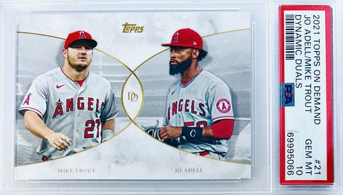 2021 Topps Now On Demand Dynamic Duals Mike Trout / Jo Adell RC Rookie PSA 10 💎