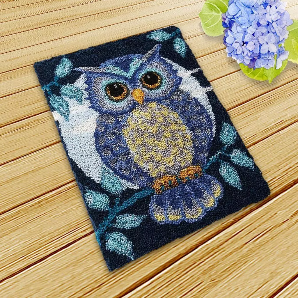 Owl Latch Hook Rug Kit Handmade Carpet Making Kit Latch Hook Kits