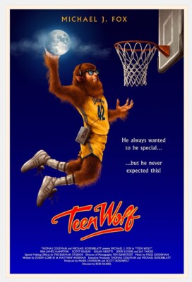 Teen Wolf Movie Michael J. Fox Werewolf Poster Giclee Print Art