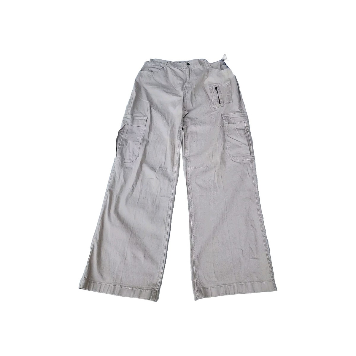 NEW Happily Grey Cargo Pockets Pants Wide Leg High Waisted NEW Happily Grey Cargo Pockets Pants Wide Leg High Waisted