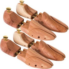Shoe Stretcher 2x Pair Boot Trees Leather Cedar Wood Foot Stretch Mens Ladies