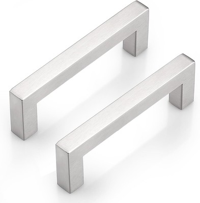 ... 30 Pack 3-3/4'' Hole Center Stainless Steel Cabinet Handles In Satin Nickel