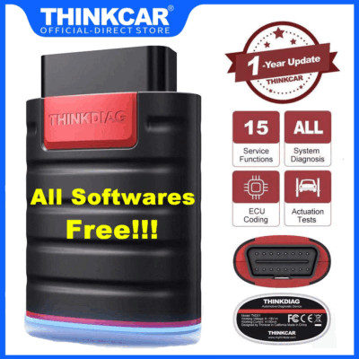 THINKCAR Thinkdiag Car OBD2 Scanner Bidirectional Diagnostic Tool ECU Coding