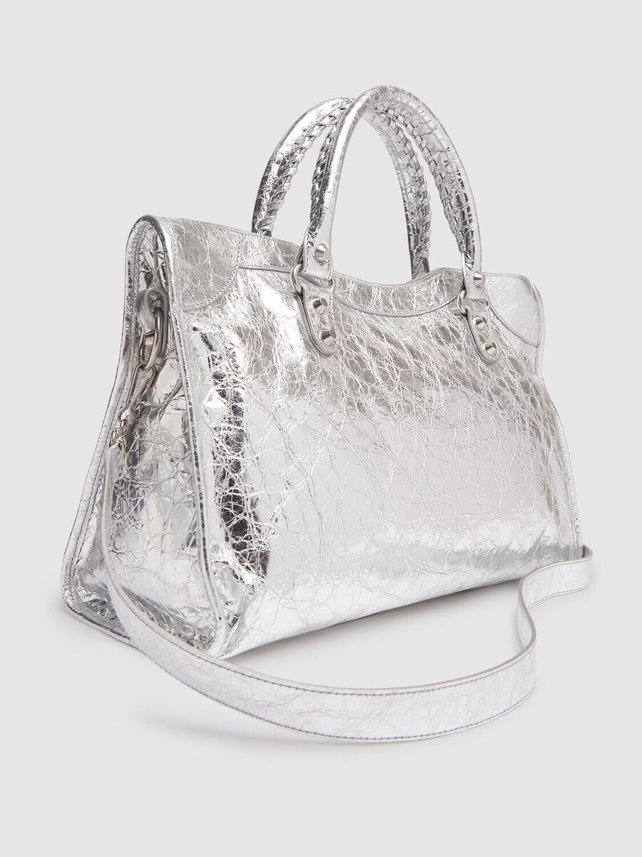 BALENCIAGA Le City Medium Silver Leather Shoulder Bag New | eBay BALENCIAGA Le City Medium Silver Leather Shoulder Bag New | eBay