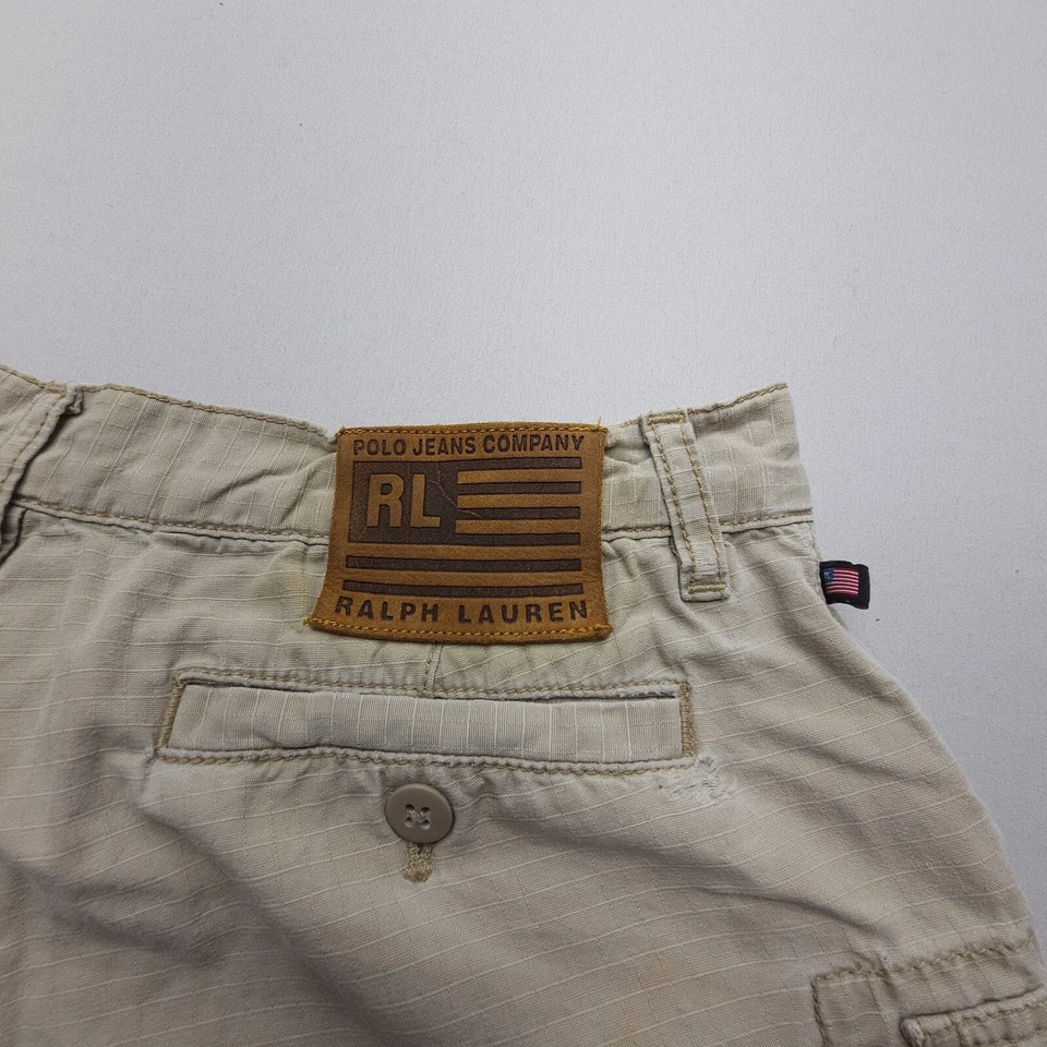 Pantalones Cortos Ralph Lauren Polo Jeans Y2K Para Mujer 4 Ripstop Carga 4" Entrepierna Años 2000 Foto 3 de 4