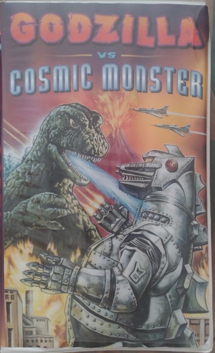 VERY RARE Godzilla Vs Cosmic Monster VHS Tape Clamshell