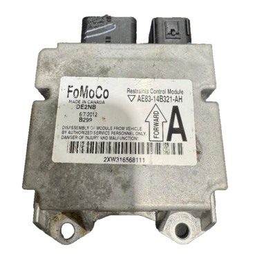 2011 THRU 2013 FORD FIESTA SRS MODULE P/N AE83-14B321-AH GENUINE OEM USED PART