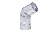 Metal-Fab 4" Adjustable B-Vent Elbow 0–60° HVAC Round Gas Vent Fitting 4M45/60