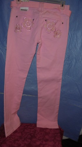 PARIS BLUES, PINK JEANS & BELT SZ 14 GIRLS. NEW W TAGS.. DISPLAY MODEL. - Picture 3 of 3