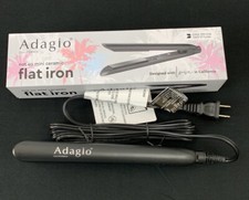 ADAGIO CALIFORNIA Not So Mini Ceramic Flat Iron, Black NIB