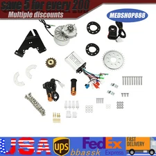 36V DC 350W Digital Electric Bicycle Motor Kit Brushless  E-Bike Conversion Set