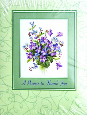8 BEAUTIFUL QUALITY CHRISTIAN FAITH THANK YOU NOTE CARDS * VIOLETS