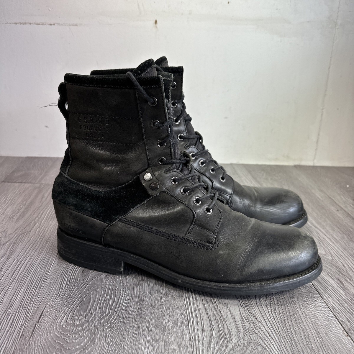 G-Star Raw Boots Men 13 Black Patton III Combat Cargo Military 