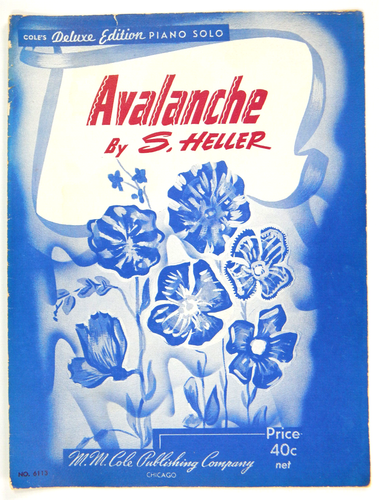 AVALANCHE by S. HELLER SHEET MUSIC 1943 DELUXE EDITION PIANO COLE'S